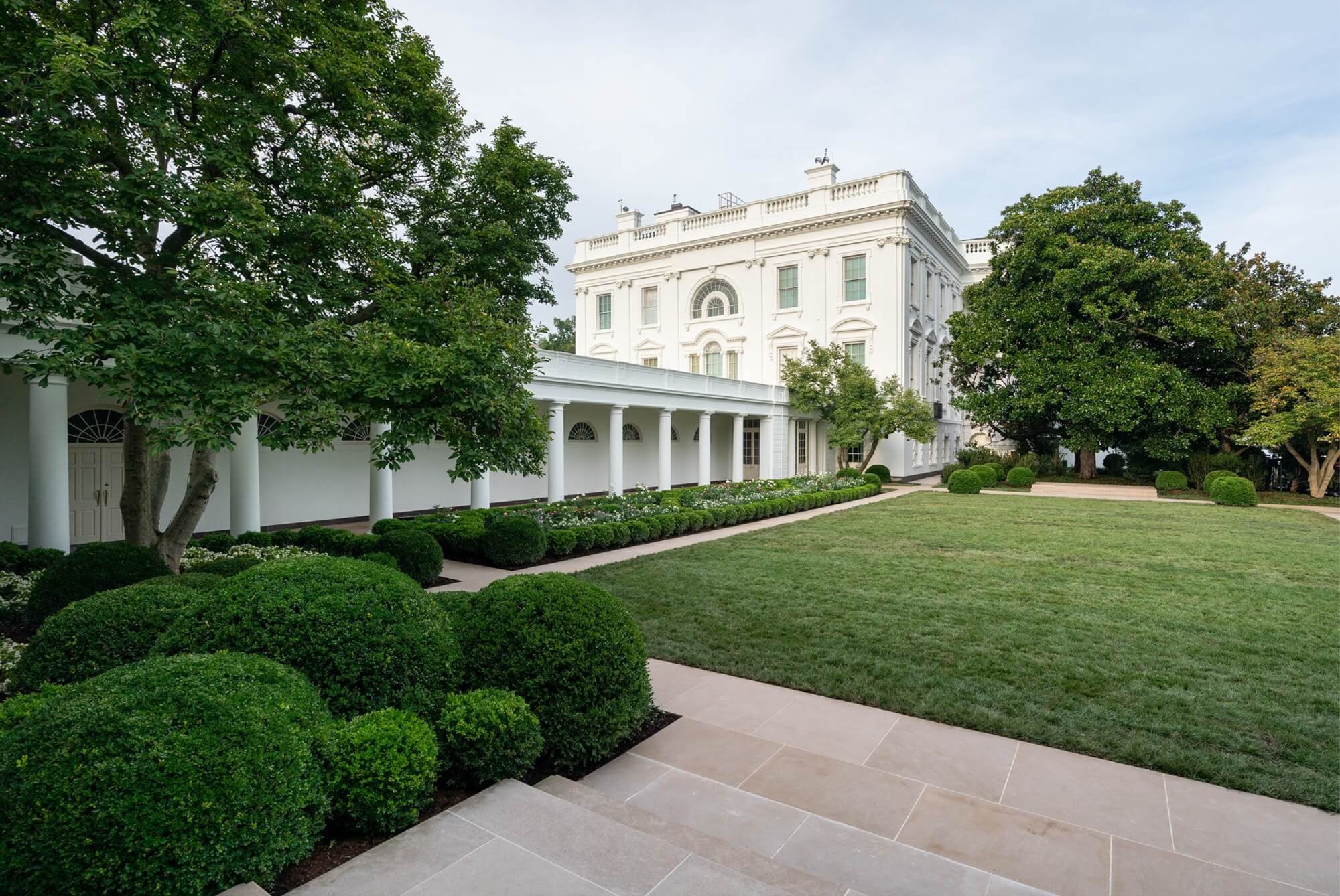 The White House Rose Garden & Tennis Pavilion