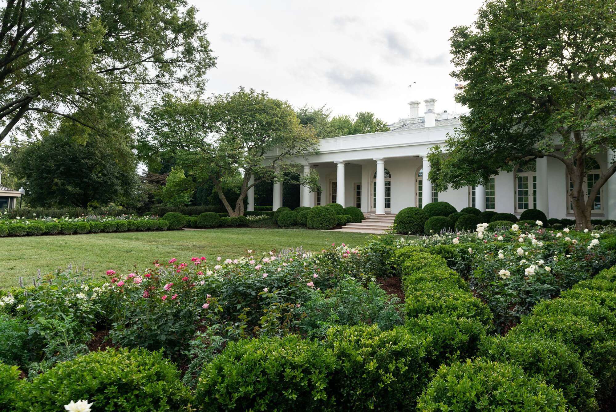 The White House Rose Garden & Tennis Pavilion